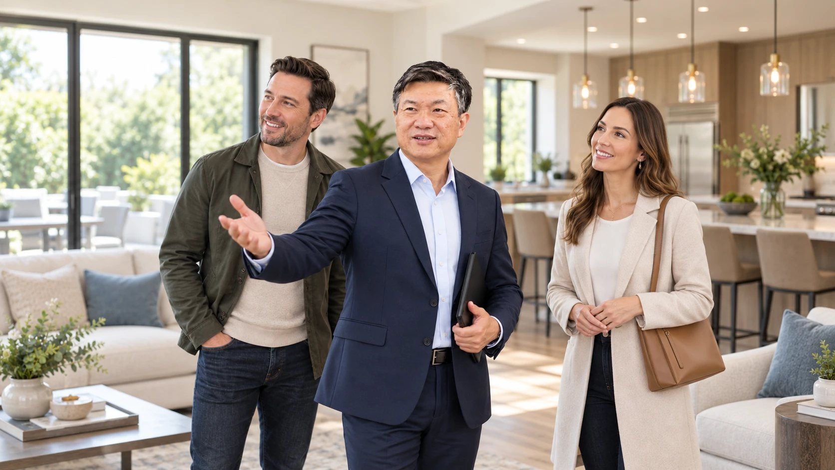 Bill Yang showing a home to buyers